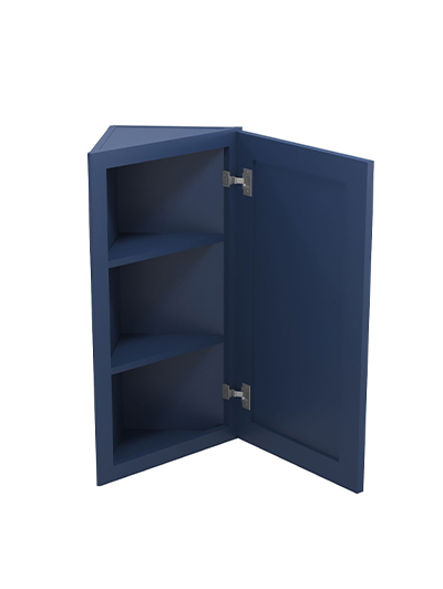 PD-AW36: Petit Blue Shaker 36″ Angled Wall End Cabinet
