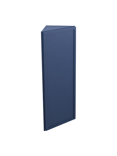 Petit Blue Shaker Aw42 Angled Wall End Cabinet Closed