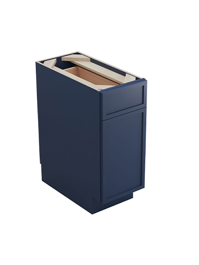 Petit Blue Shaker B12 Single Door Base Cabinet Closed