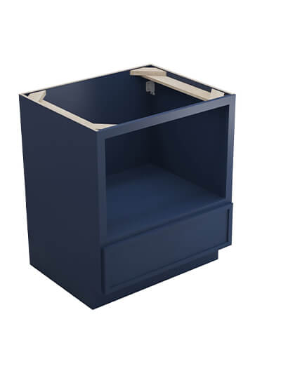 Petit Blue Shaker B30mw Microwave Base Cabinet Closed
