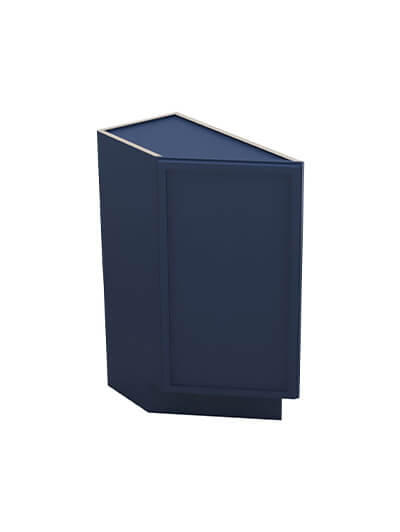 Petit Blue Shaker Btc12l Angle Base End Cabinet Closed