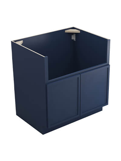 Petit Blue Shaker Fsb33b Farm Sink Base Cabinet Closed