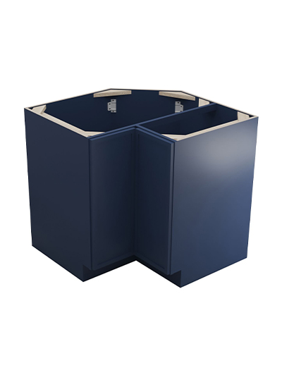 Petit Blue Shaker Ls3612s Easy Reach Corner Cabinet Closed