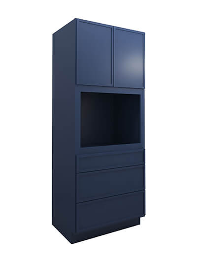 Petit Blue Shaker Oc3384b Single Oven Cabinet Closed