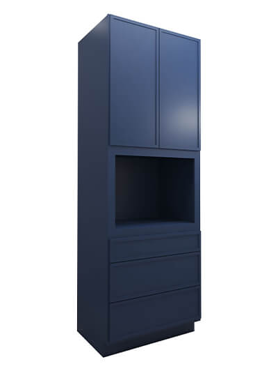 Petit Blue Shaker Oc3396b Single Oven Cabinet Closed