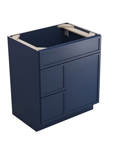 Petit Blue Shaker S3021dl Left Drawer Vanity Closed