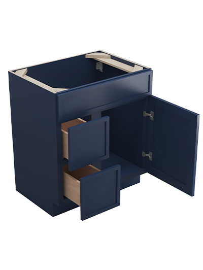PD-S3021DL-34-1/2″: Petit Blue Shaker 30″ Left Drawers (2) Vanity