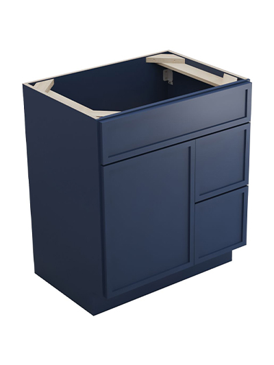 Petit Blue Shaker S3021dr Right Drawer Vanity Closed