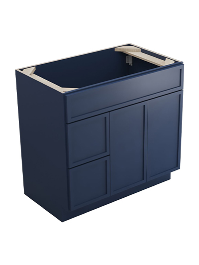 Petit Blue Shaker S3621bdl Left Drawer Vanity Closed