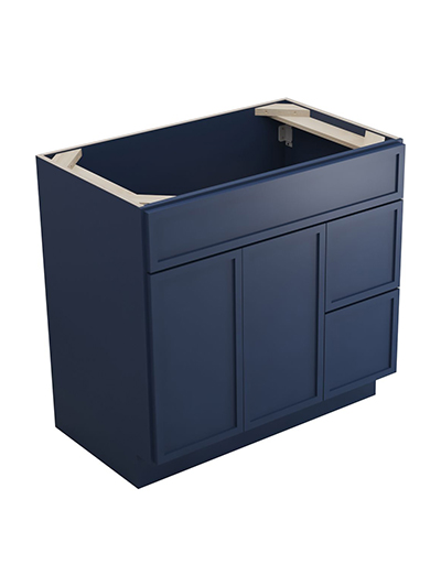 Petit Blue Shaker S3621bdr Right Drawer Vanity Closed