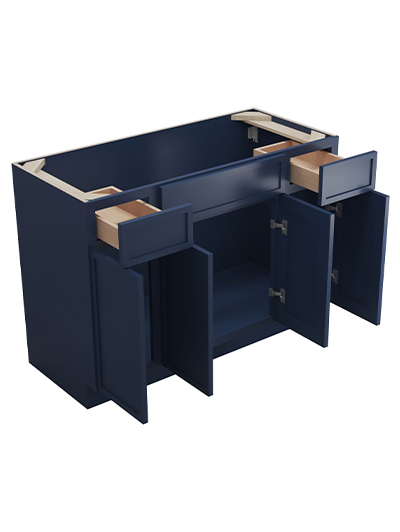 PD-S4821B12D-34-1/2″: Petit Blue Shaker 48″ Drawers (2) Vanity