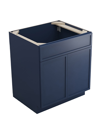 Petit Blue Shaker Sb30b Sink Base Cabinet Closed
