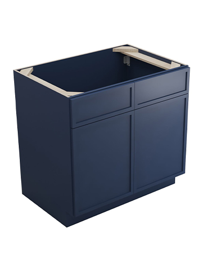 Petit Blue Shaker Sb36b Sink Base Cabinet Closed
