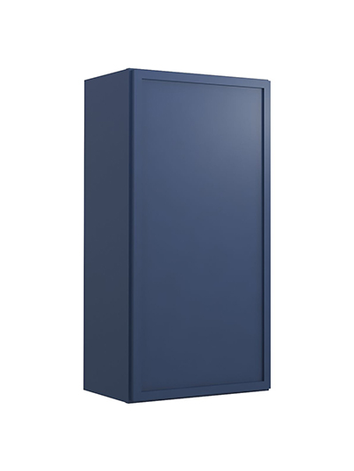 Petit Blue Shaker W1836 Wall Cabinet Closed
