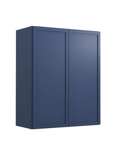 Petit Blue Shaker W2430b Double Door Wall Cabinet Closed