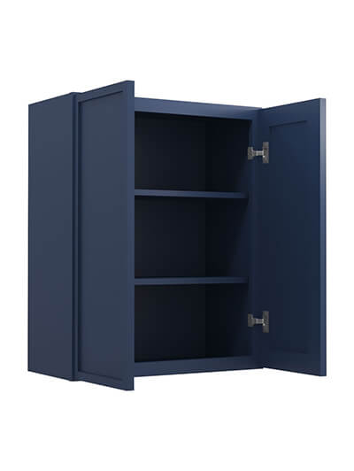 PD-W2430B: Petit Blue Shaker 24″ Double Door Wall Cabinet
