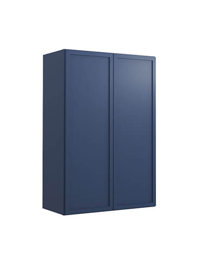 Petit Blue Shaker W2436b Double Door Wall Cabinet Closed