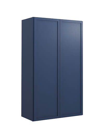 Petit Blue Shaker W2442b Double Door Wall Cabinet Closed