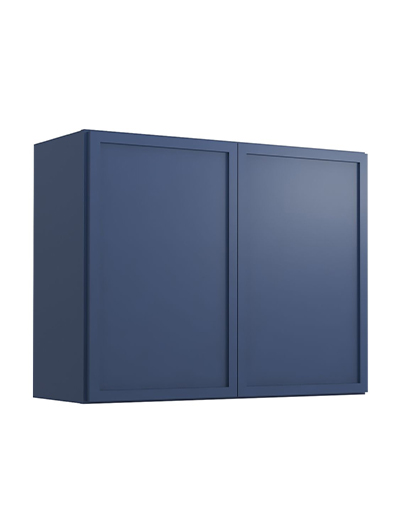 Petit Blue Shaker W3024b Bridge Wall Cabinet Closed