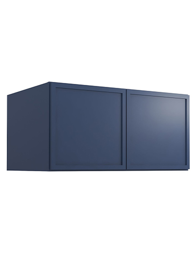 Petit Blue Shaker W361824b Refrigerator Wall Cabinet Closed