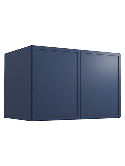 Petit Blue Shaker W362424b Refrigerator Wall Cabinet Closed