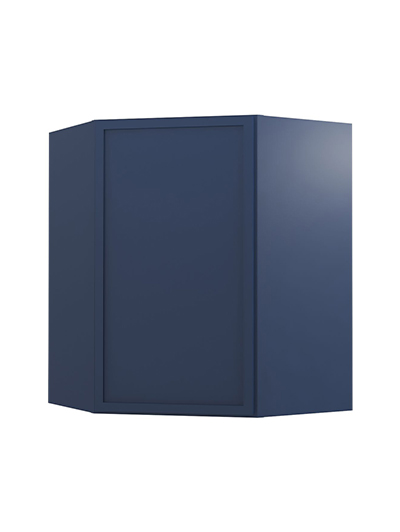 Petit Blue Shaker Wdc2430 Diagonal Corner Wall Cabinet Closed