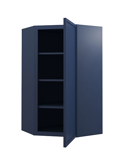 PD-WDC2442: Petit Blue Shaker 24″ Diagonal Corner Wall Cabinet