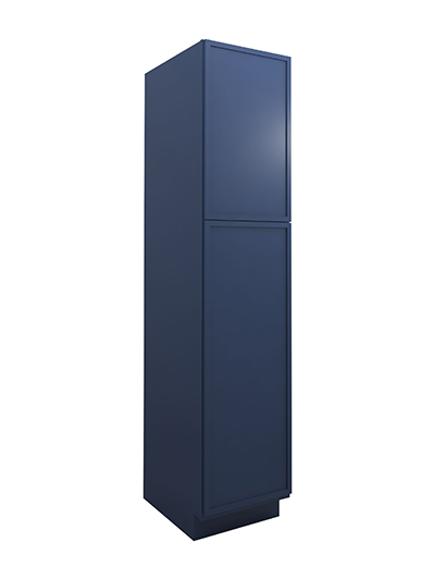 Petit Blue Shaker Wp1884 Double Door Pantry Cabinet Closed