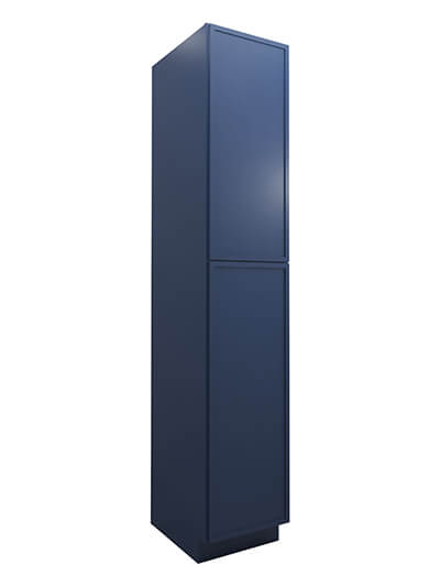 Petit Blue Shaker Wp1896 Double Door Pantry Cabinet Closed