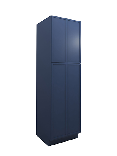 Petit Blue Shaker Wp2484b Four Door Pantry Cabinet Closed