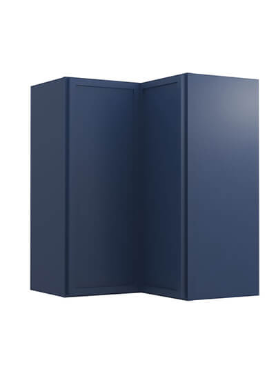 Petit Blue Shaker Wsq2430 Corner Wall Cabinet Closed