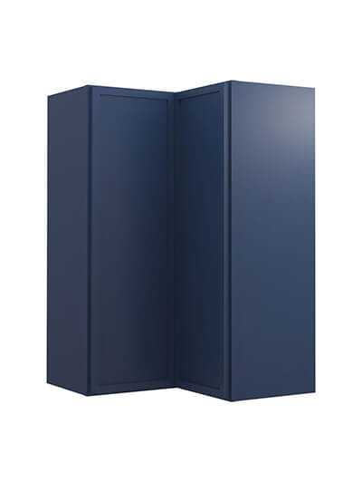 Petit Blue Shaker Wsq2436 Corner Wall Cabinet Closed