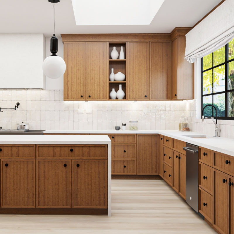Petit Brown Slim Shaker Cabinets Kitchen | CabinetSelect.com