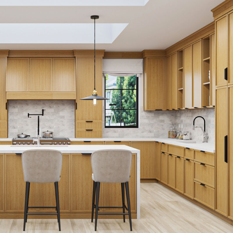 Petit Sand Slim Shaker Cabinet Kitchen | CabinetSelect.com