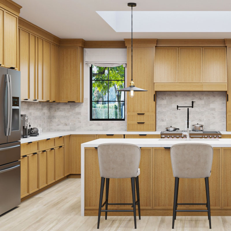 Petit Sand Slim Shaker Cabinets Kitchen | CabinetSelect.com
