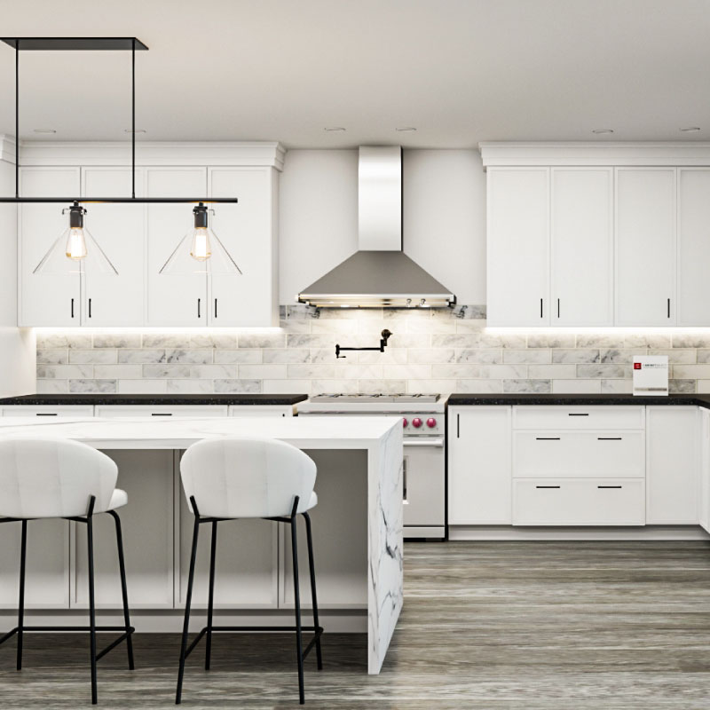 Petit White Shaker Slim Cabinets | CabinetSelect.com