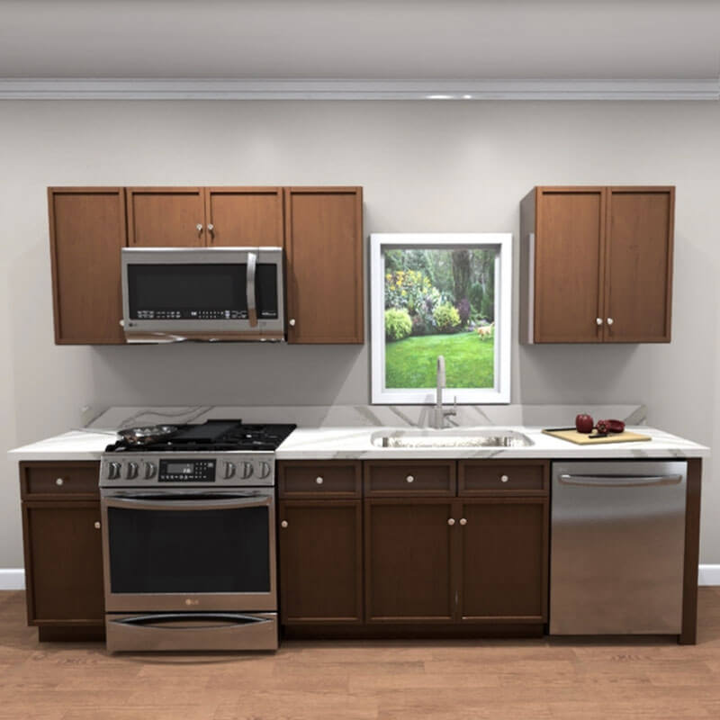 10ft Run Petit Brown Shaker Kitchen | CabinetSelect.com