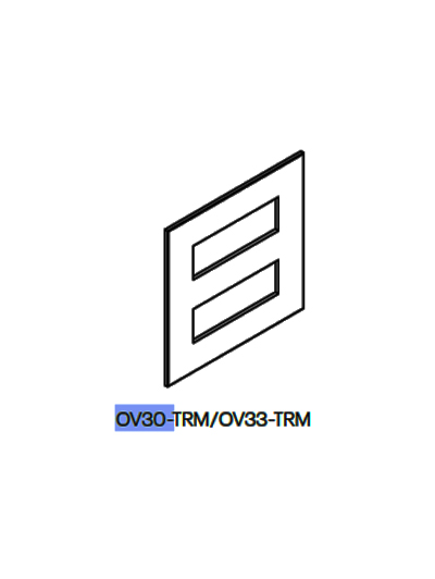 L02-OV33-TRM: Luxor Smokey Grey Single Oven Trim