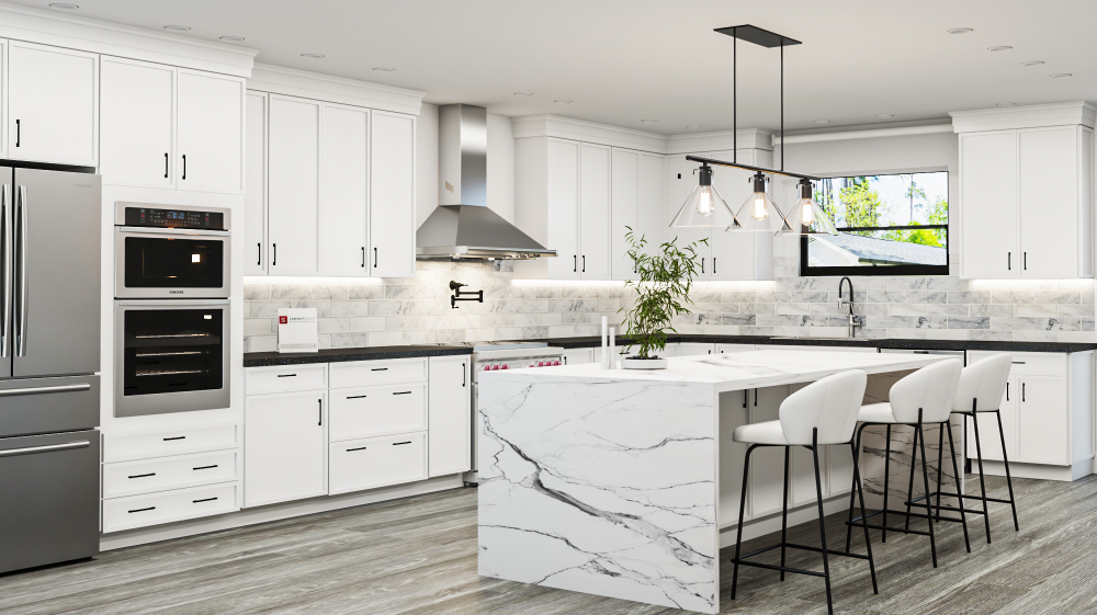 Petit White Shaker Cabinets | Kitchen Design Inspiration | Cabinetselect.com
