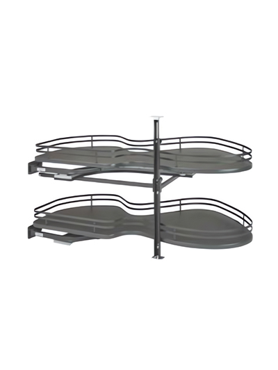 Euro Gloss White 2 Tier Swing Tray Blind Organizer (Right Handed)