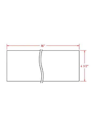 96″W X 3/4″D X 41/2″H Toe Kick – Euro Black Matte
