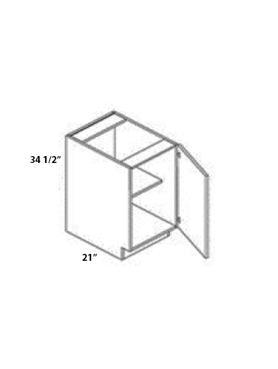 Euro Gloss Black 15″W X 341/2″H X 21″D Vanity Full Height Door Base