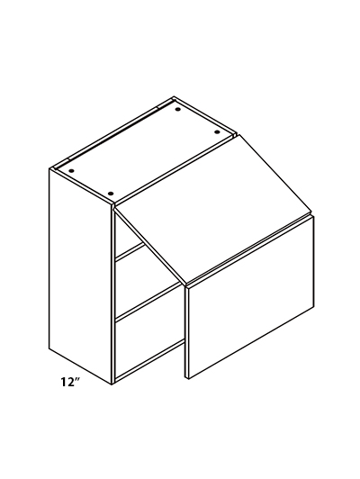 Euro Matte White 30″W X 30″H X 12″D Wall Bifold Lift Up Cabinet