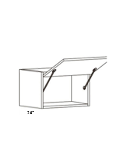Euro Gloss White 36″W X 18″H X 24″D Wall Lift Up Cabinet
