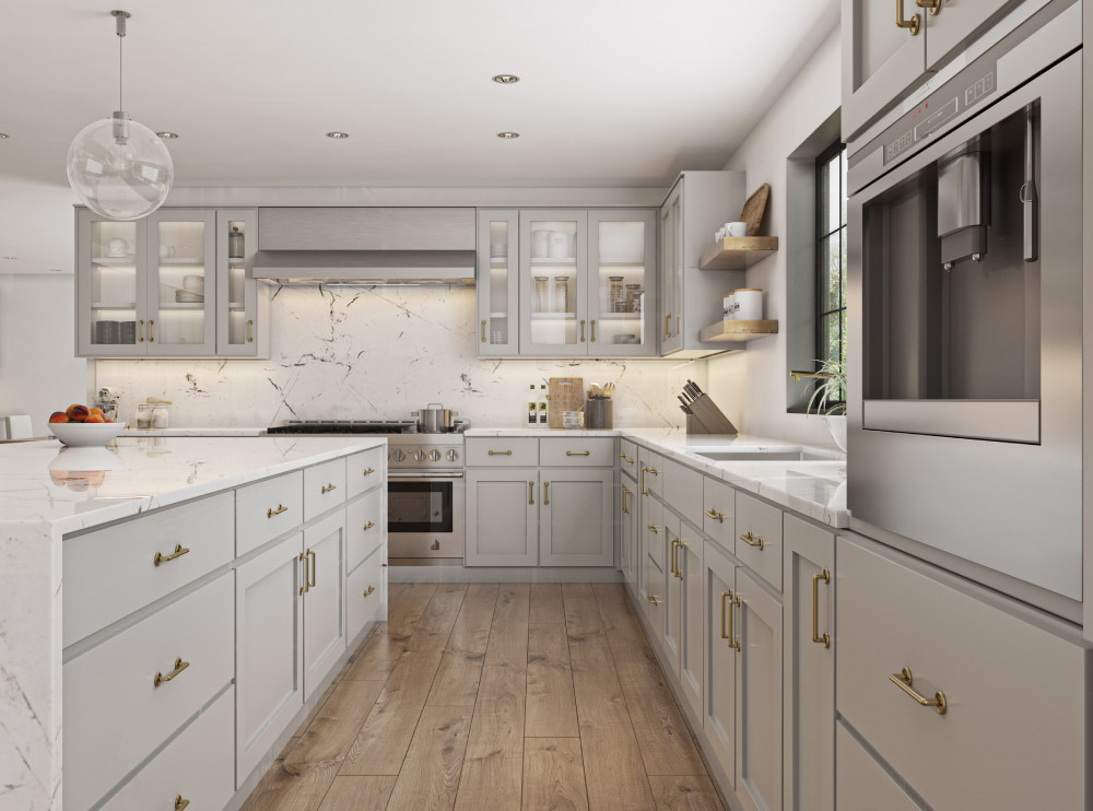 Luxor Misty Grey Kitchen | Kitchen Design Inspiration | Cabinetselect.com