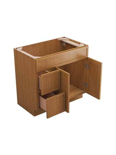 PS-S3621BDL-34-1/2″: Petit Sand Shaker 36″ Left drawers (2) Vanity