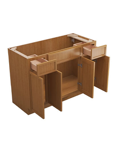 PS-S4821B12D-34-1/2″: Petit Sand Shaker 48″ Drawers (2) Vanity