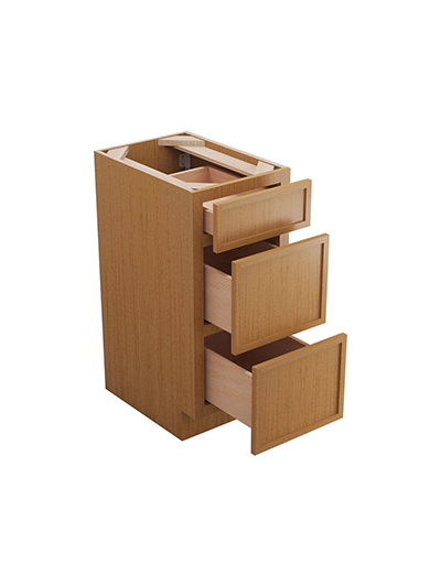 PS-SVB1221-34-1/2″: Petit Sand Shaker 12″ Three Drawer Base vanity