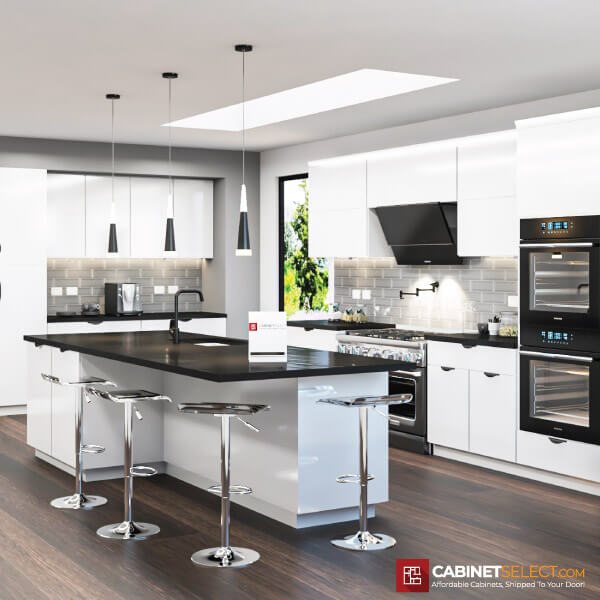 Gloss White Euro Kitchen Cabinet Line Category | Cabinetselect.com