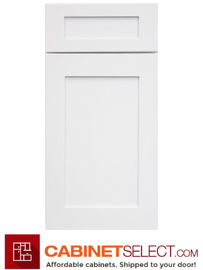 Ice White Shaker Door Sample | CabinetSelect.com